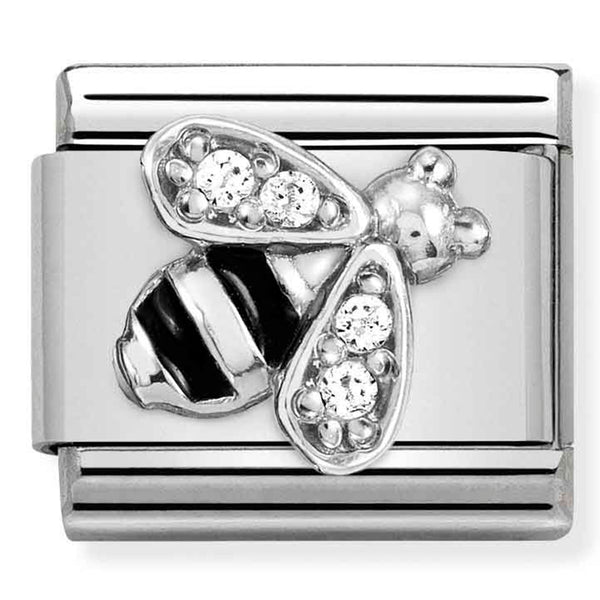 Nomination Composable Sterling Silver, Enamel & CZ Bee
