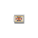 Nomination Composable 18ct Gold & Enamel Flag of Great Britain