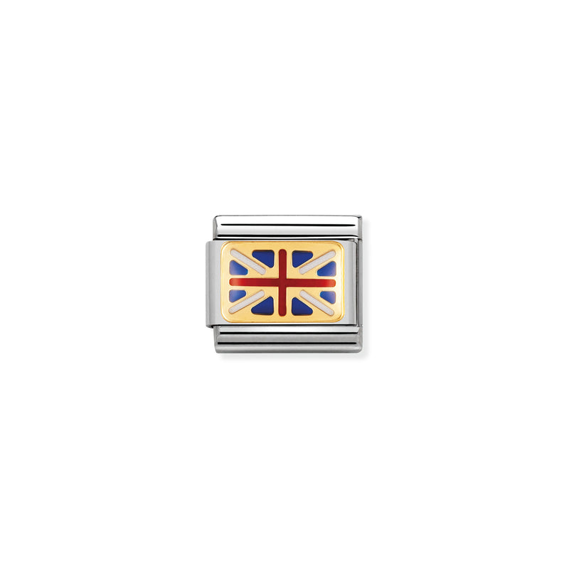 Nomination Composable 18ct Gold & Enamel Flag of Great Britain