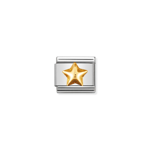 Nomination Composable 18ct Gold Raised Star