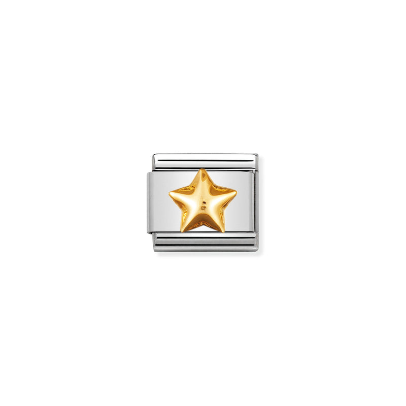 Nomination Composable 18ct Gold Raised Star