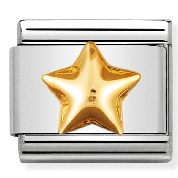 Nomination Composable 18ct Gold Raised Star