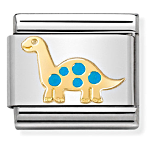 Nomination Composable 18ct Gold and Enamel Brontosaurus Dinosaur