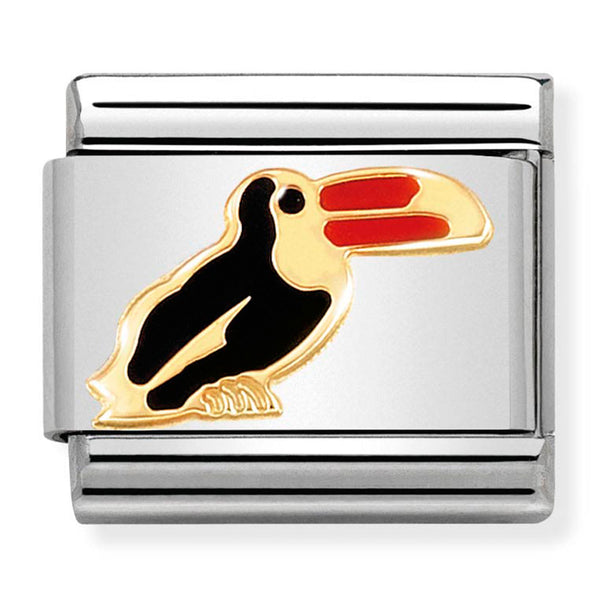 Nomination Composable 18ct Gold and Enamel Toucan