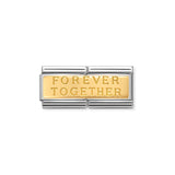 Nomination Composable 18ct Gold Forever Together Double Engraved Plate