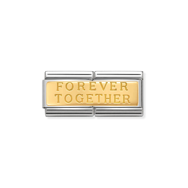 Nomination Composable 18ct Gold Forever Together Double Engraved Plate