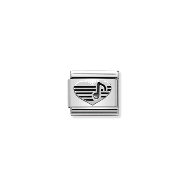 Nomination Composable Sterling Silver Heart with Music Note