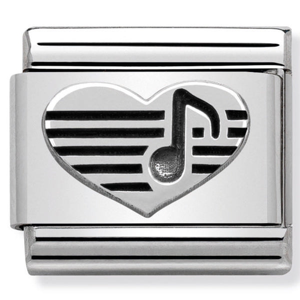 Nomination Composable Sterling Silver Heart with Music Note