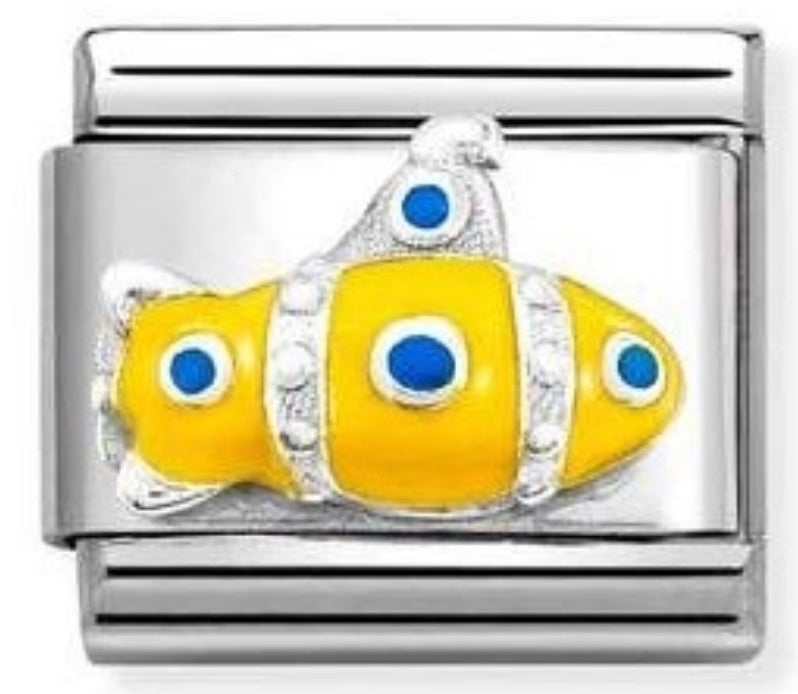 Nomination Composable Sterling Silver and Enamel Yellow Submarine