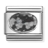 Nomination Composable Sterling Silver Snowflake Obsidian