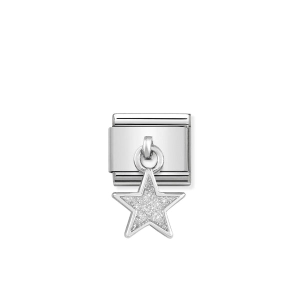 Nomination Composable Sterling Silver and Enamel Glitter Star Charm