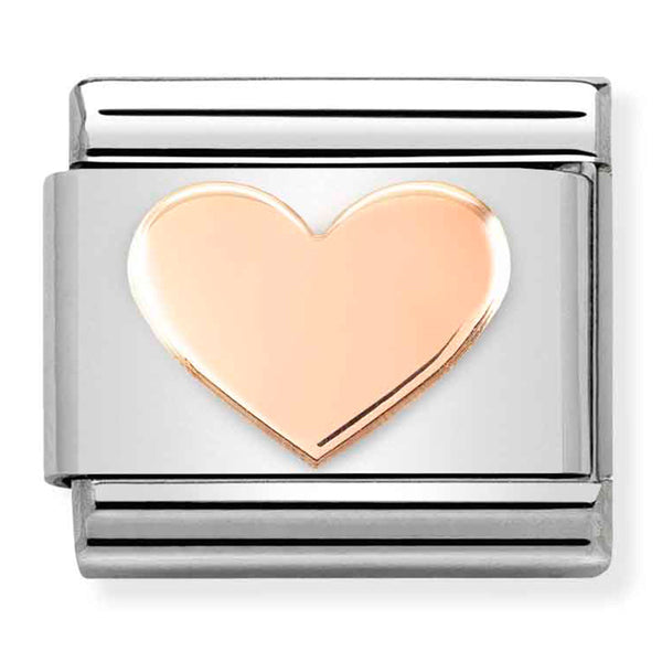 Nomination Composable 9ct Rose Gold Raised Heart