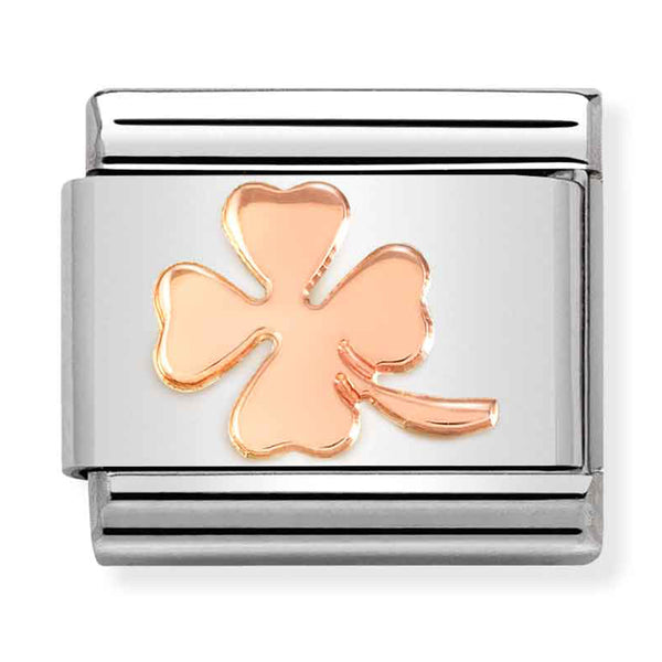 Nomination Composable 9ct Rose Gold Four-Leaf Clover