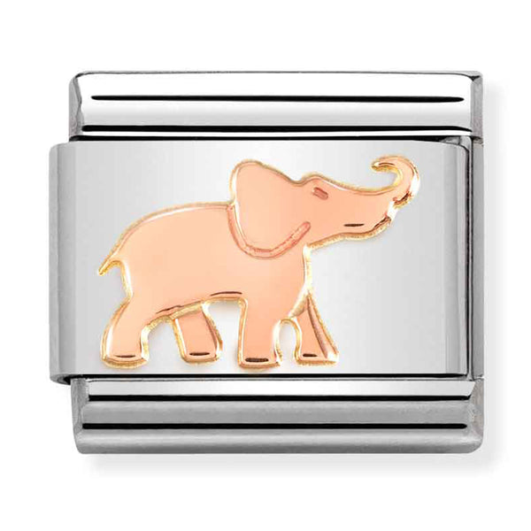 Nomination Composable 9ct Rose Gold Elephant