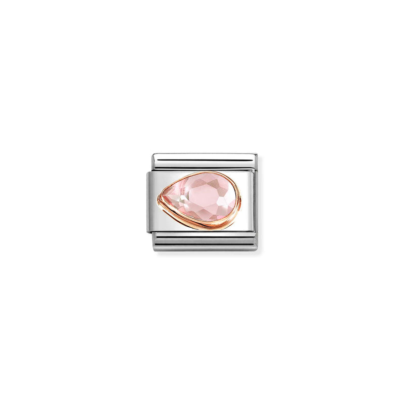 Nomination Composable 9ct Rose Gold and Cubic Zirconia Pink Gem