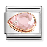 Nomination Composable 9ct Rose Gold and Cubic Zirconia Pink Gem