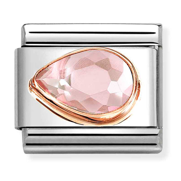 Nomination Composable 9ct Rose Gold and Cubic Zirconia Pink Gem