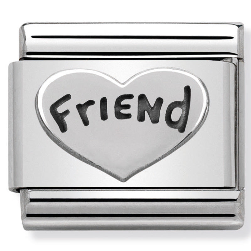 Nomination Composable Sterling Silver Friend Message in Heart