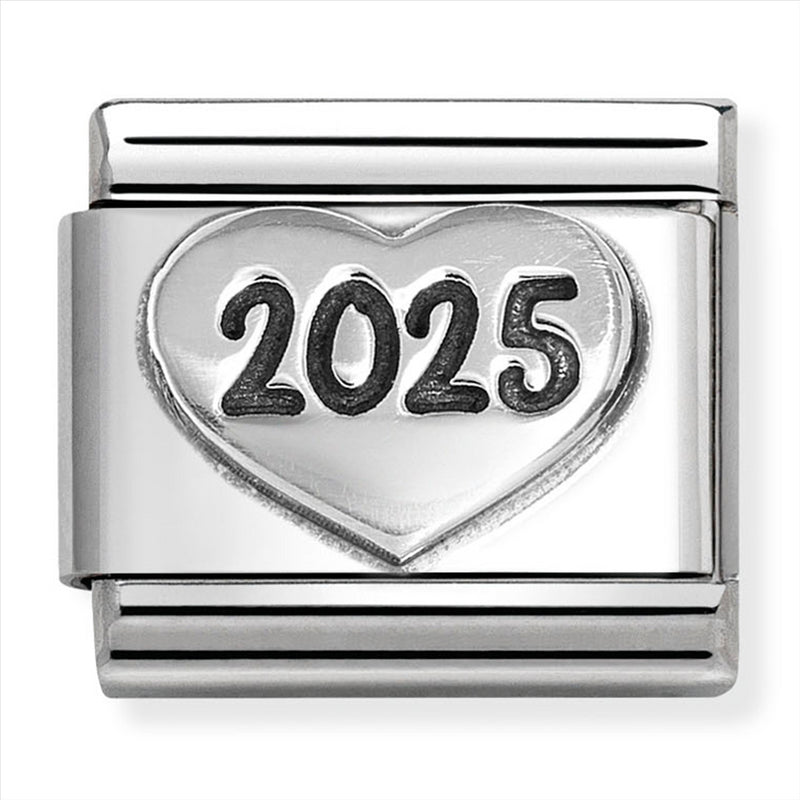 Nomination Composable Sterling Silver '2025' Heart Link