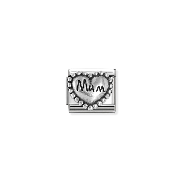 Nomination Composable Sterling Silver 'Mum' Heart Link