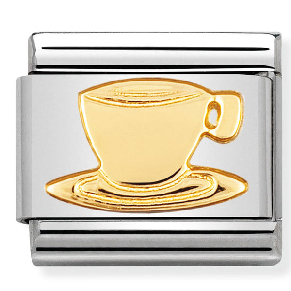 Nomination Composable 18ct Gold Coffee Cup and Saucer