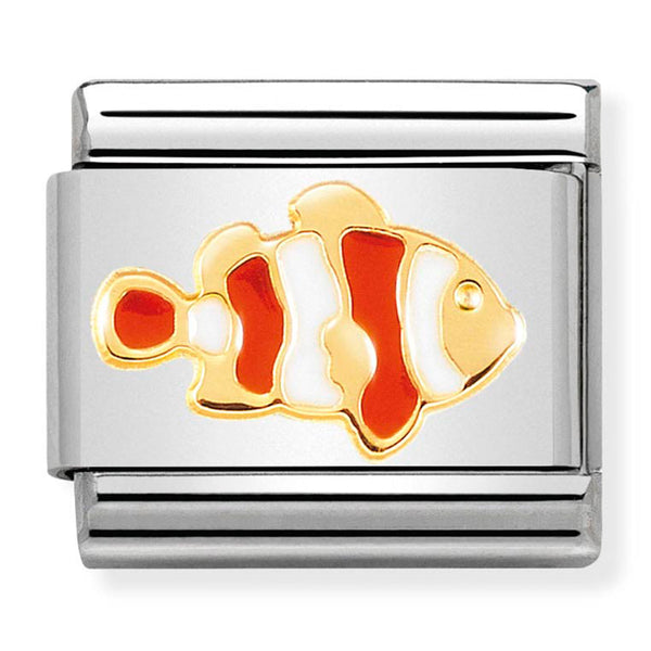 Nomination Composable 18ct Gold and Enamel Clownfish