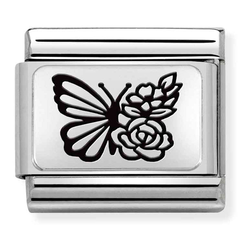 Nomination Composable Sterling Silver Butterfly and Flowers