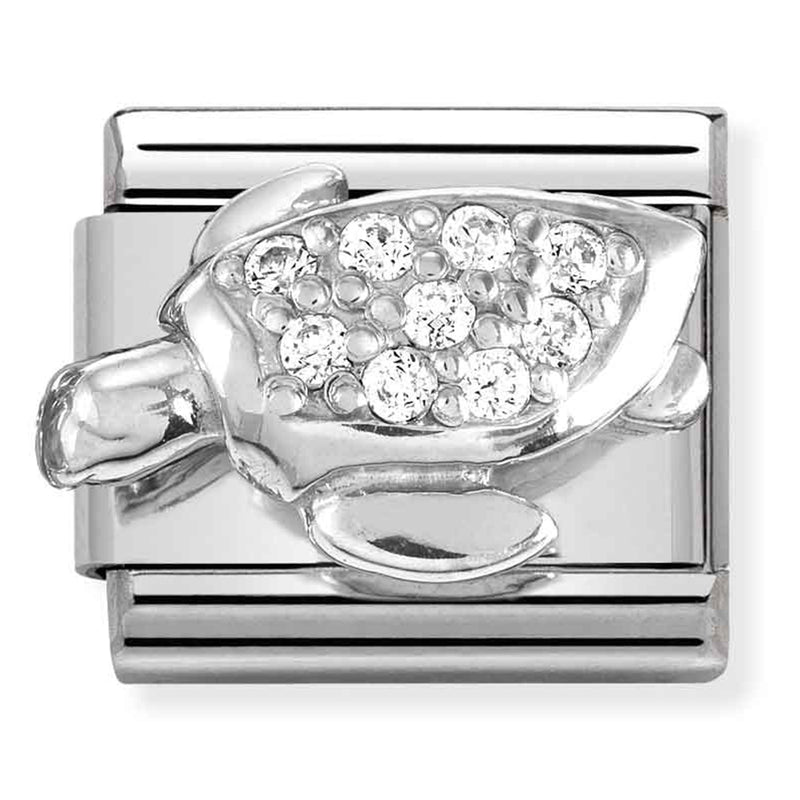 Nomination Composable Sterling Silver and Cubic Zirconia Sea Turtle