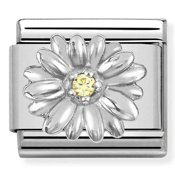 Nomination Composable Sterling Silver and Cubic Zirconia Daisy