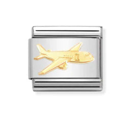 Nomination Composable 18ct Gold Aeroplane Link