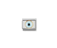 Nomination Composable 18ct Gold and Enamel Raised Greek Eye Link