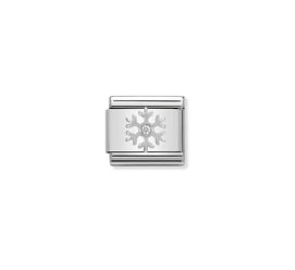 Nomination Composable Sterling Silver and Cubic Zirconia Snowflake Link