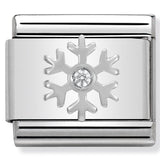 Nomination Composable Sterling Silver and Cubic Zirconia Snowflake Link