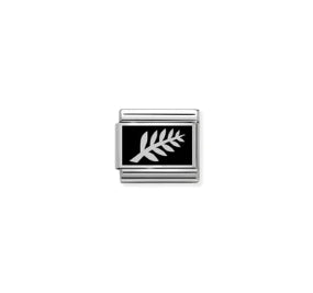 Nomination Composable Sterling Silver and Enamel NZ Fern Link