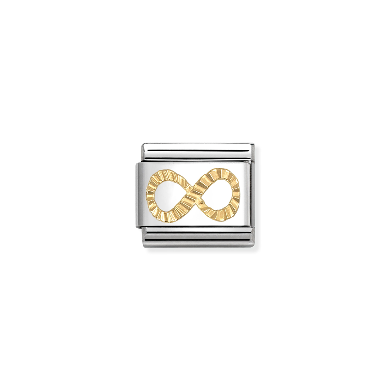 Nomination Composable 18ct Gold Etched Infinity Symbol Link 030149/66