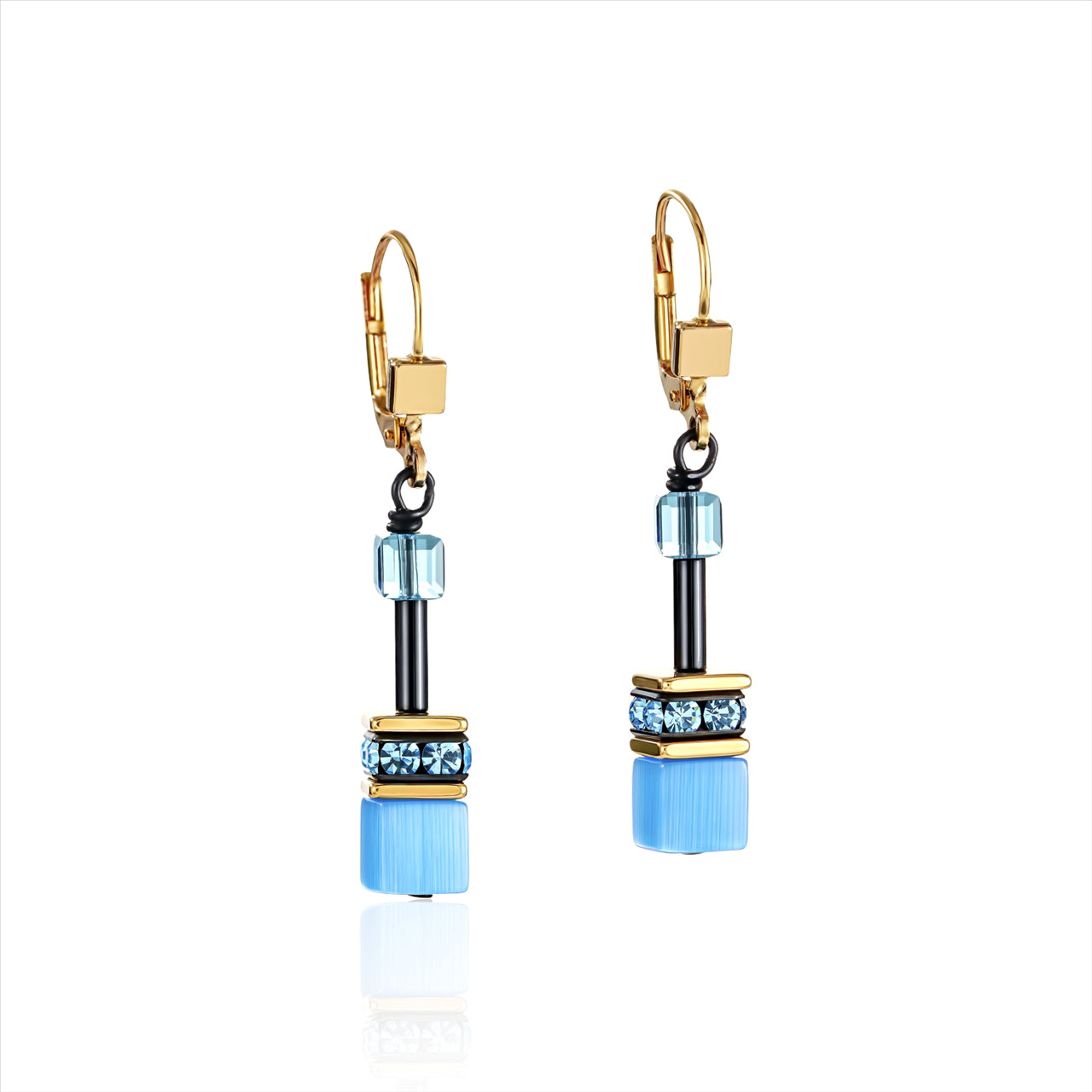 COEUR DE LION GeoCUBE® Fresh Rainbow Gold Earrings