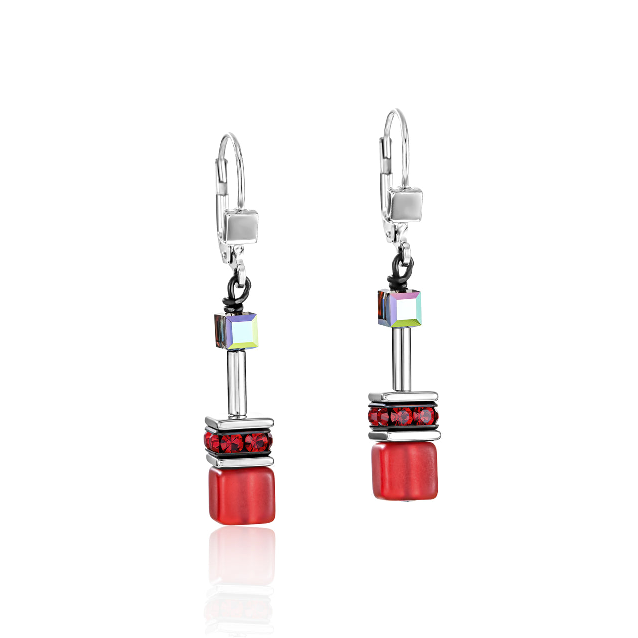 COEUR DE LION GeoCUBE® Red Earrings