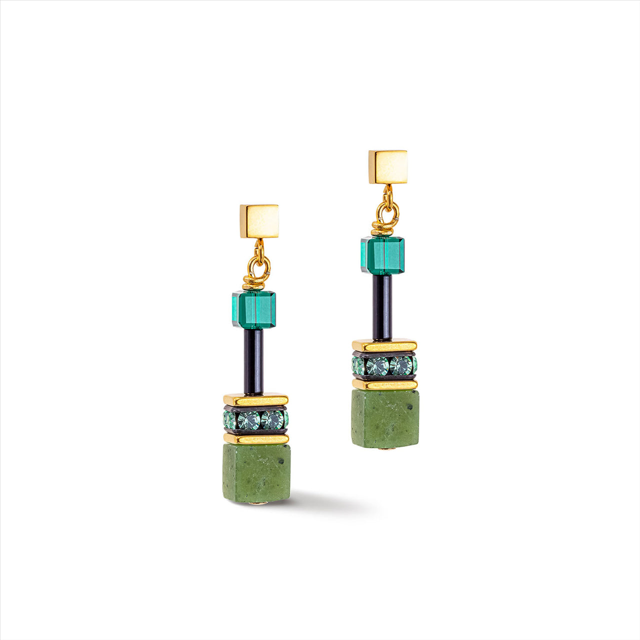 COEUR DE LION Iconic Green GeoCUBE® Earrings