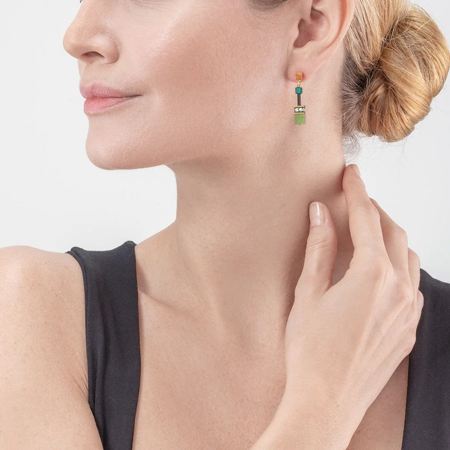 COEUR DE LION Iconic Green GeoCUBE® Earrings