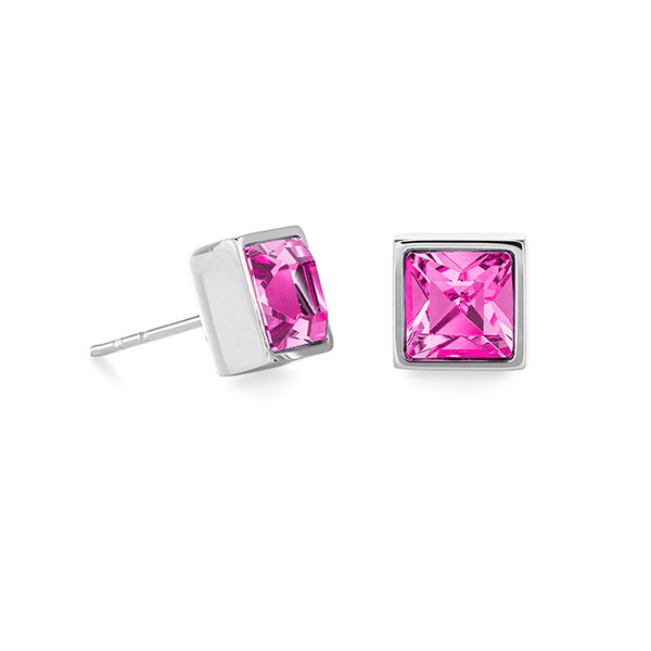 COEUR DE LION Pink Brilliant Square Earrings