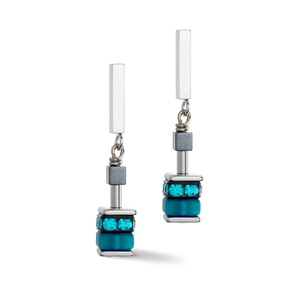 COEUR DE LION Sparkling Blue GeoCUBE® Earrings