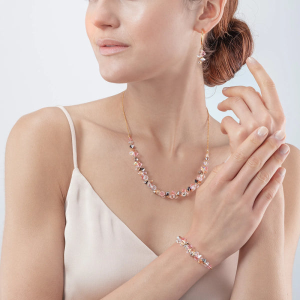 COEUR DE LION Light Rose Dancing Crystals Necklace