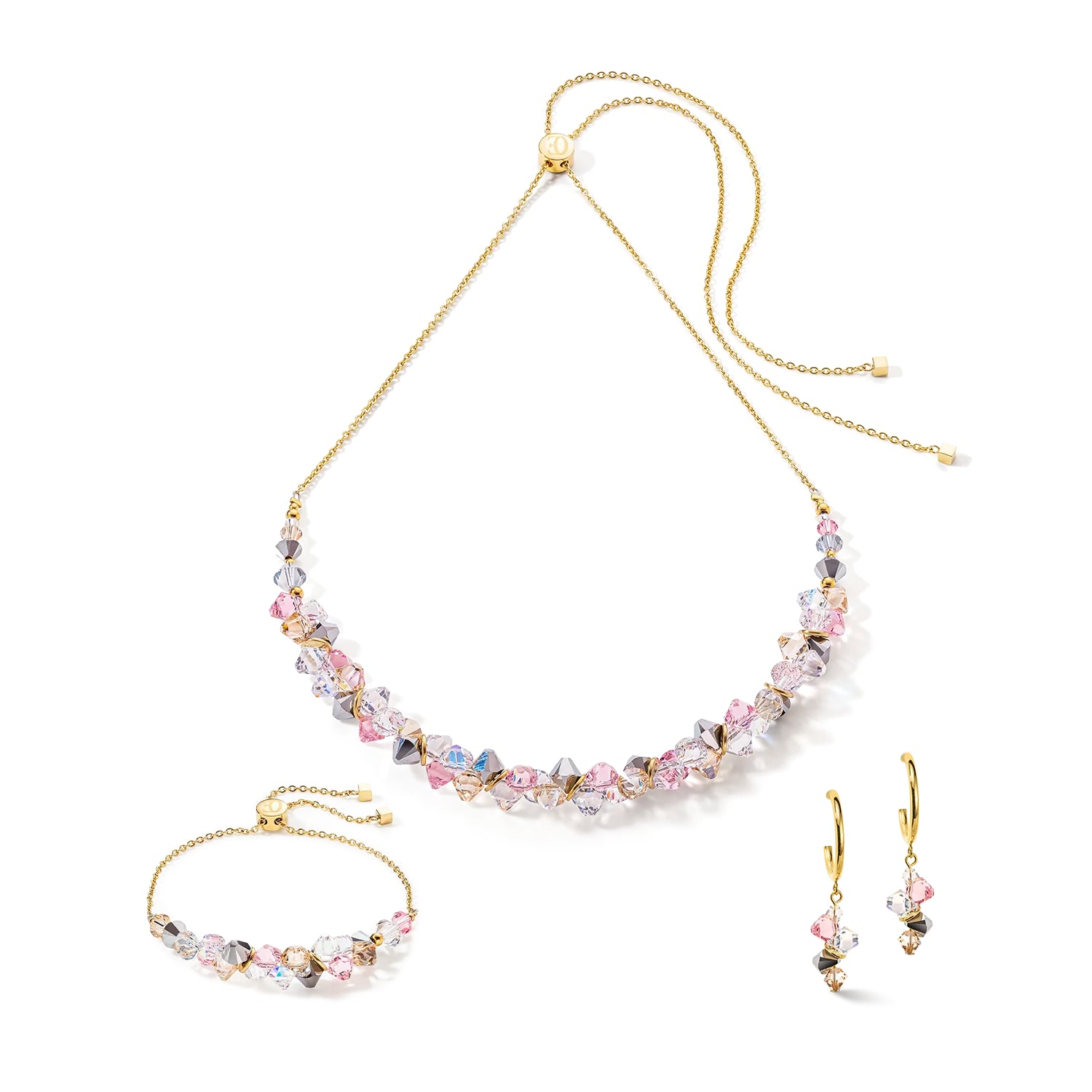 COEUR DE LION Light Rose Dancing Crystals Necklace