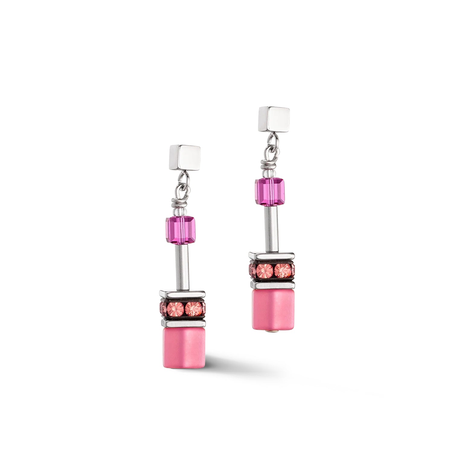 COEUR DE LION Viva Magenta Iconic GeoCUBE® Earrings