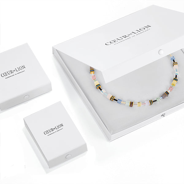 COEUR DE LION Iconic GeoCUBE® Vibrant Rainbow Gold Earrings