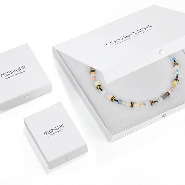 Coeur de Lion Peach Rose Gold Precious Iconic GeoCUBE® Necklace