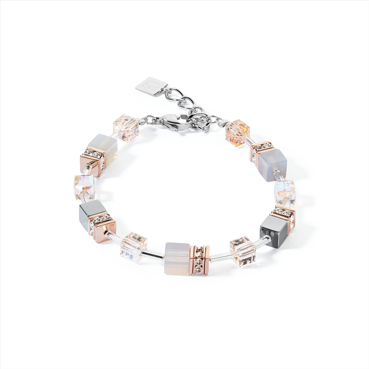 Coeur de Lion Peach Rose Gold Precious Iconic GeoCUBE® Bracelet