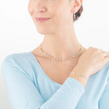 Coeur de Lion Rainbow Crystal Princess Pearl Necklace