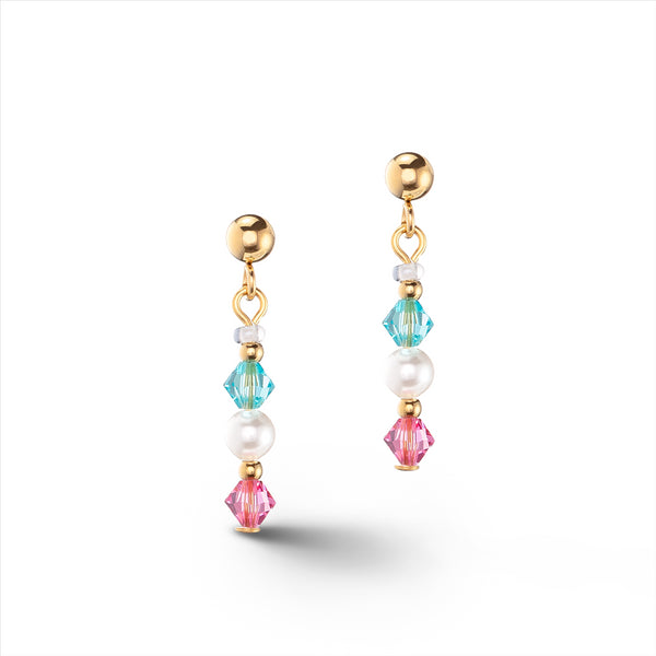 Coeur de Lion Rainbow Crystal Princess Pearl Earrings