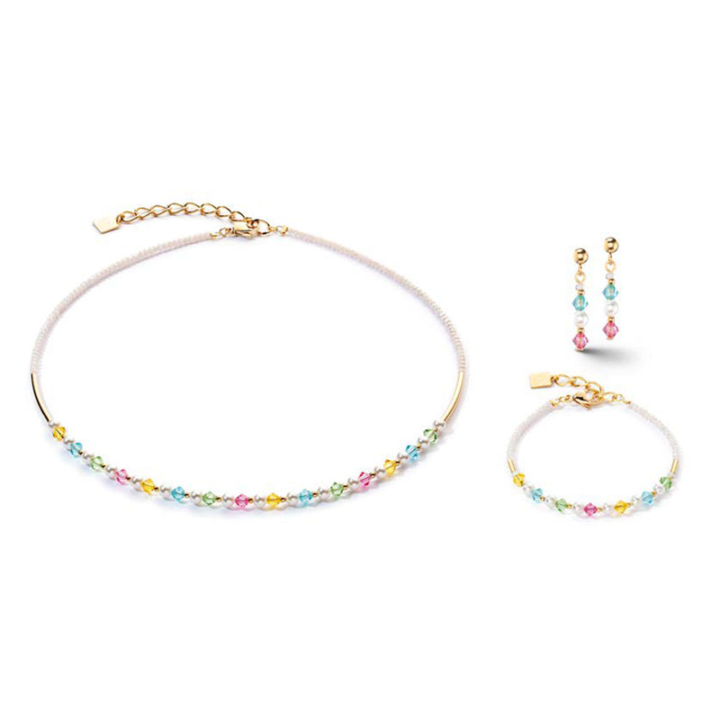 Coeur de Lion Rainbow Crystal Princess Pearl Earrings